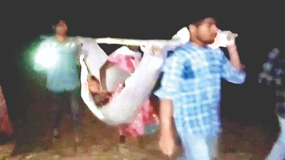 In Gujarat, sans road, mother-to-be carried 3km in hammock