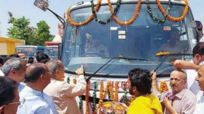 14 minibuses hit the road, 114 more to be flagged off soon in Haryana, says minister Moolchand Sharma