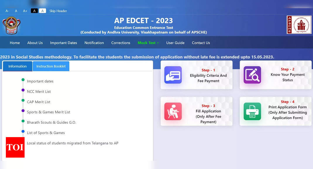 AP EDCET 2023 Exam Postponed: AP EDCET 2023 exam postponed, registration window extended till May 15 – Times of India