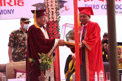 Far Western University Convocation 2023: Bareilly University vice chancellor felicitated by Nepal PM