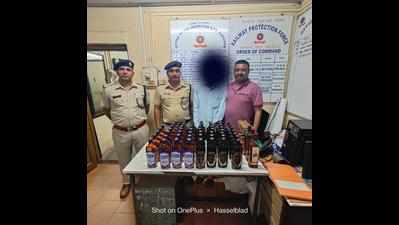 One held at Margao stn for smuggling liquor bottles