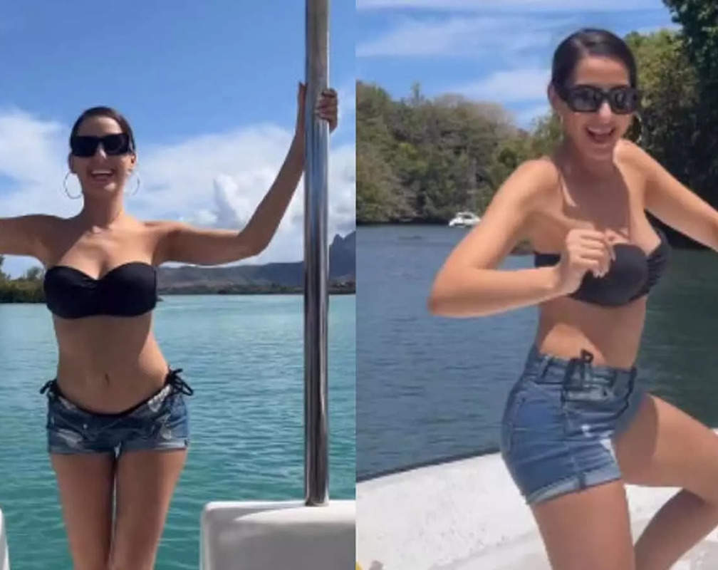 
Nora Fatehi shells out beachy vibes as she dances on a boat donning a black bikini in this old video; fans react
