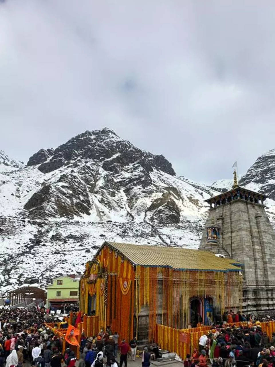 Kedarnath temple opens to pilgrims under snow | Times of India
