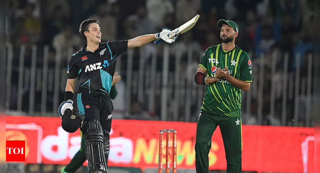PAK Vs NZ 5thT20: Mark Chapman’s century helps New Zealand end Pakistan T20I series 2-2 | Cricket News – Times of India