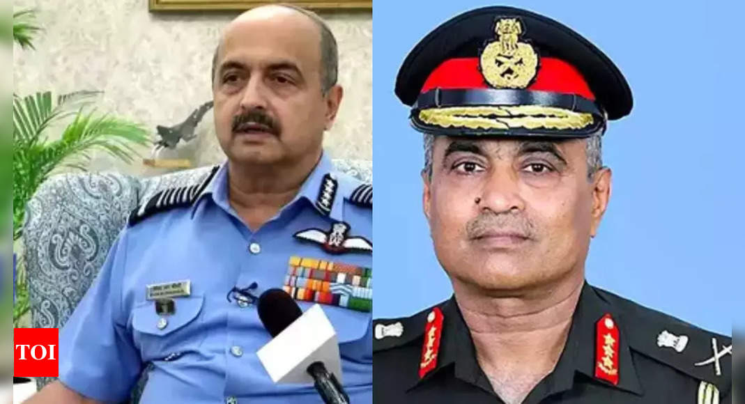 Ready to punish adversaries: Army, IAF chiefs | India News - Times of India