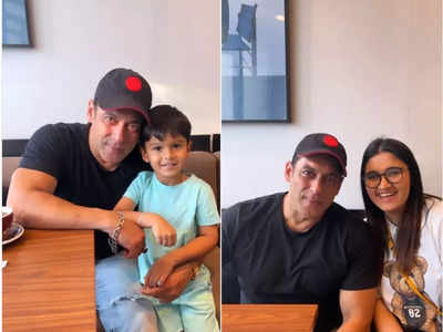 Salman Khan happily poses with Sania Mirza and Shoaib Malik's son Izhaan and sister Anam Mirza in Dubai - WATCH