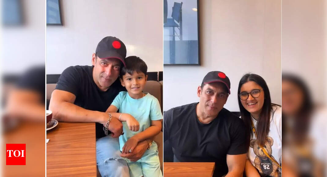 Salman Khan happily poses with Sania Mirza and Shoaib Malik’s son Izhaan and sister Anam Mirza in Dubai – WATCH – Times of India