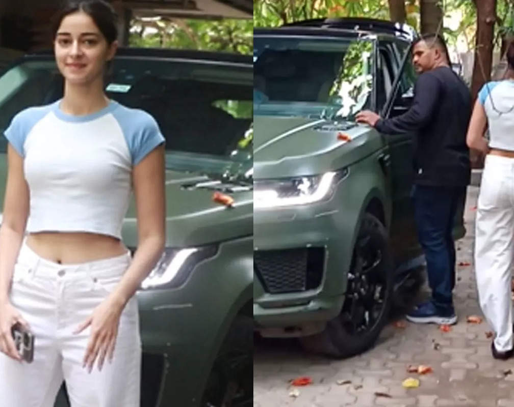 
Watch: Ananya Panday escapes a fall as she steps on a brick outside a studio
