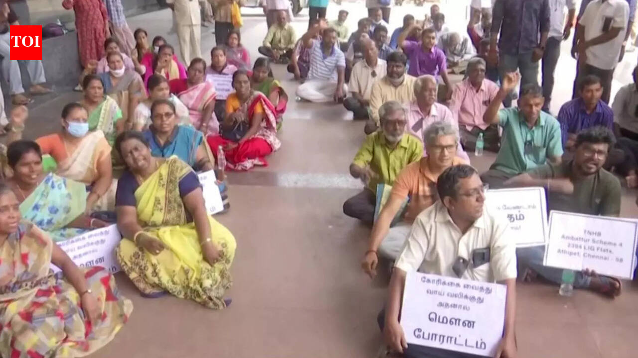 Owners of TN Housing Board Apartments protest over lack of facilities ...