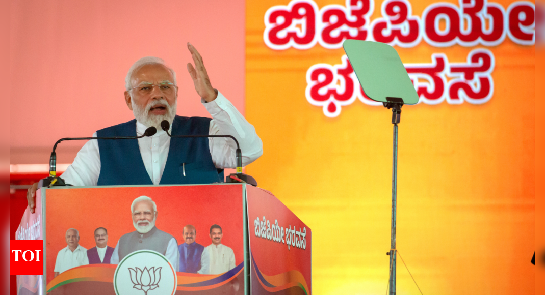 BJP banks heavily on PM Modi to turn tide in Karnataka elections Bengaluru News Times of India