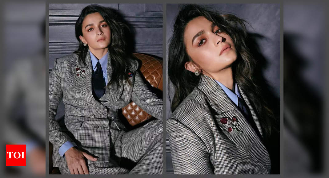 Alia Bhatt exudes major boss lady vibes in a pantsuit; reminds fans of ‘Gulabo’ song from ‘Shaandaar’ – See photos – Times of India