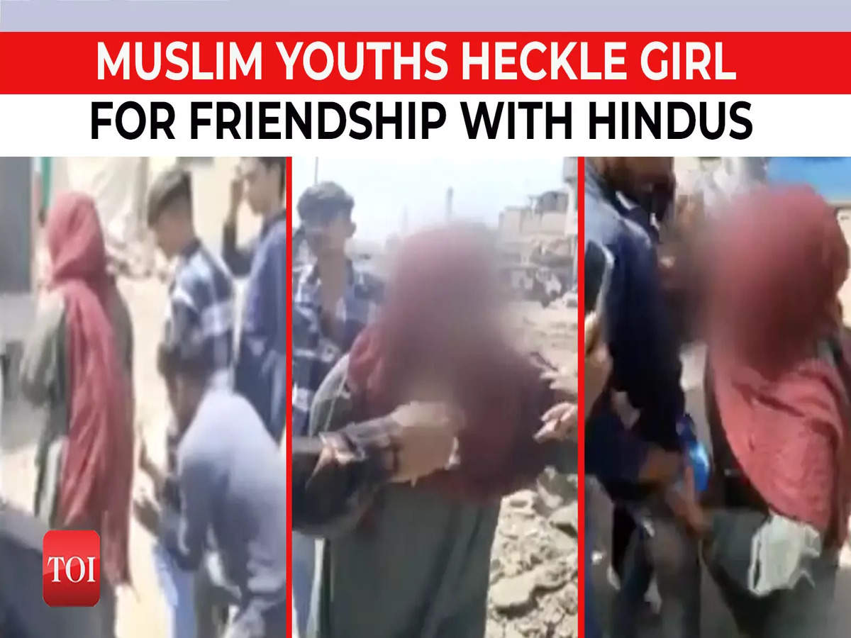 Hijab clad girl harassed by Muslim youths for befriending Hindu man, video  goes viral