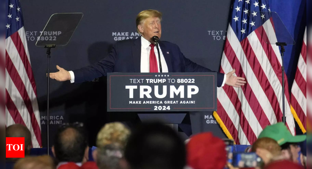 Donald Trump, in New Hampshire speech, turns focus to Biden rematch – Times of India