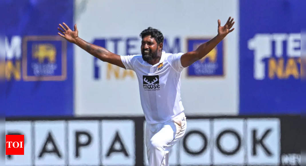 Sri Lanka’s Prabath Jayasuriya now quickest spinner to take 50 Test wickets | Cricket News – Times of India