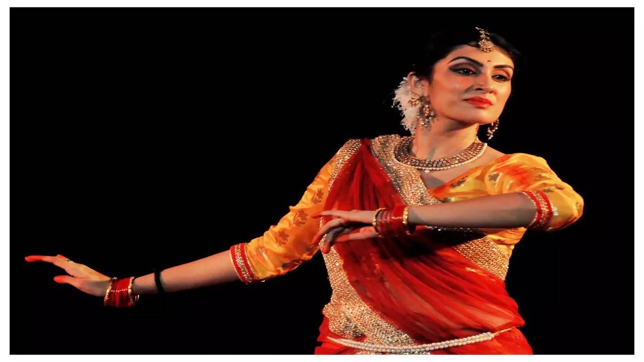 Kuchipudi is one of the classical dance forms of india,belongs • wall  stickers expressive, sunlight, pose | myloview.com