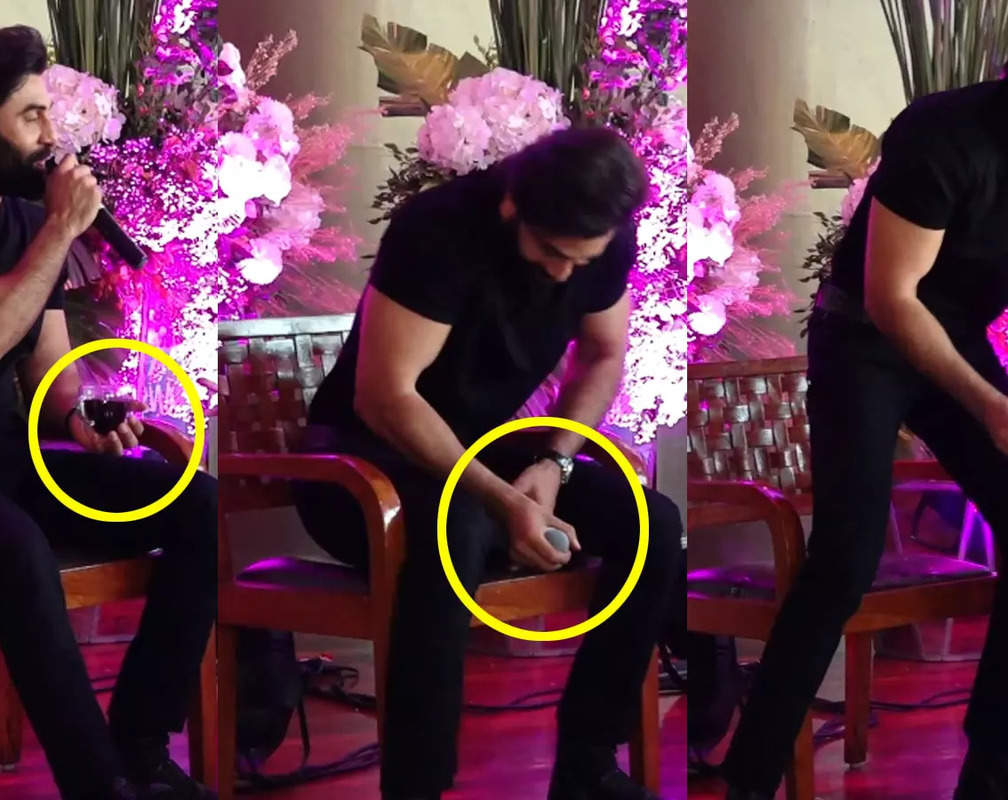 
Oops! Ranbir Kapoor accidentally spills a cup of hot coffee all over his pants at an event; netizens say 'Idhar bhi over acting'
