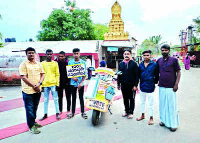 Siblings create voter awareness on their bike