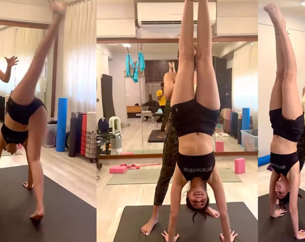 
Ananya Panday inspires yoga enthusiasts as she attempts handstand in this latest video; fans say 'She is super flexible'
