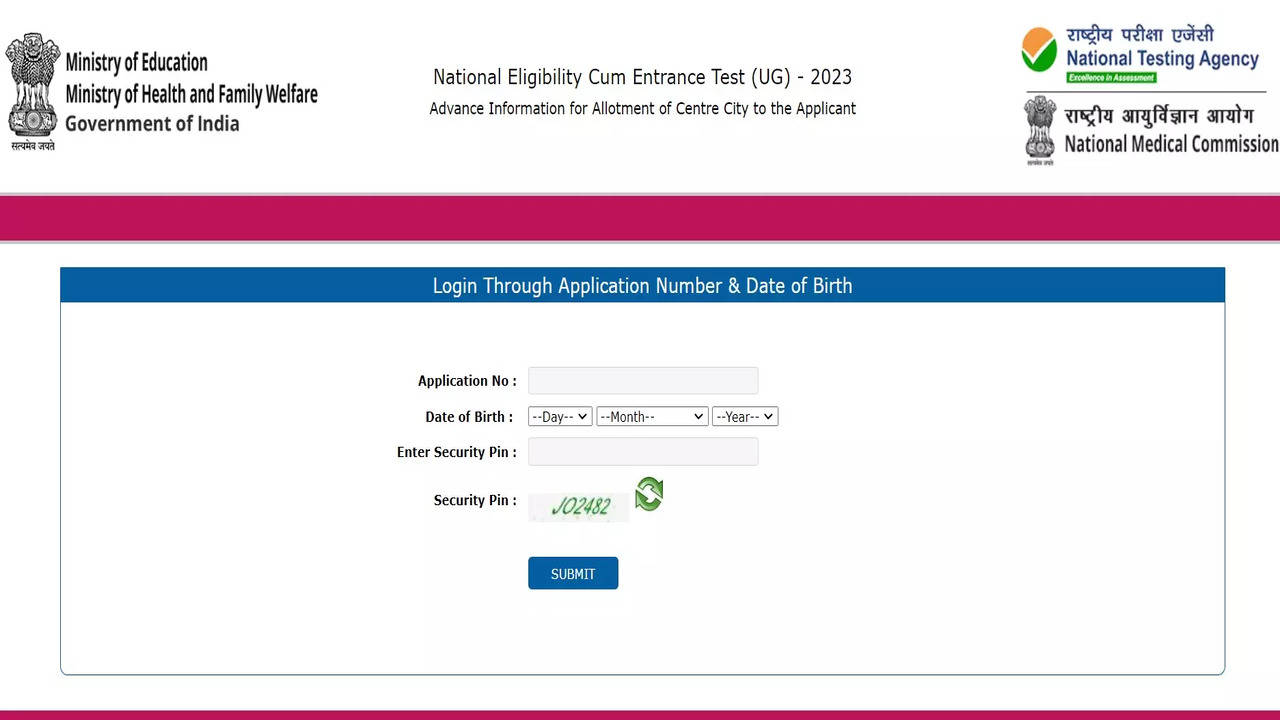 Neet Nta Nic In 2023 Application Form Date Printable Forms Free Online