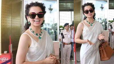 'Aapse baat karne mein darr lagta hai', says a paparazzo to Kangana Ranaut at airport. Here is how she reacts! WATCH