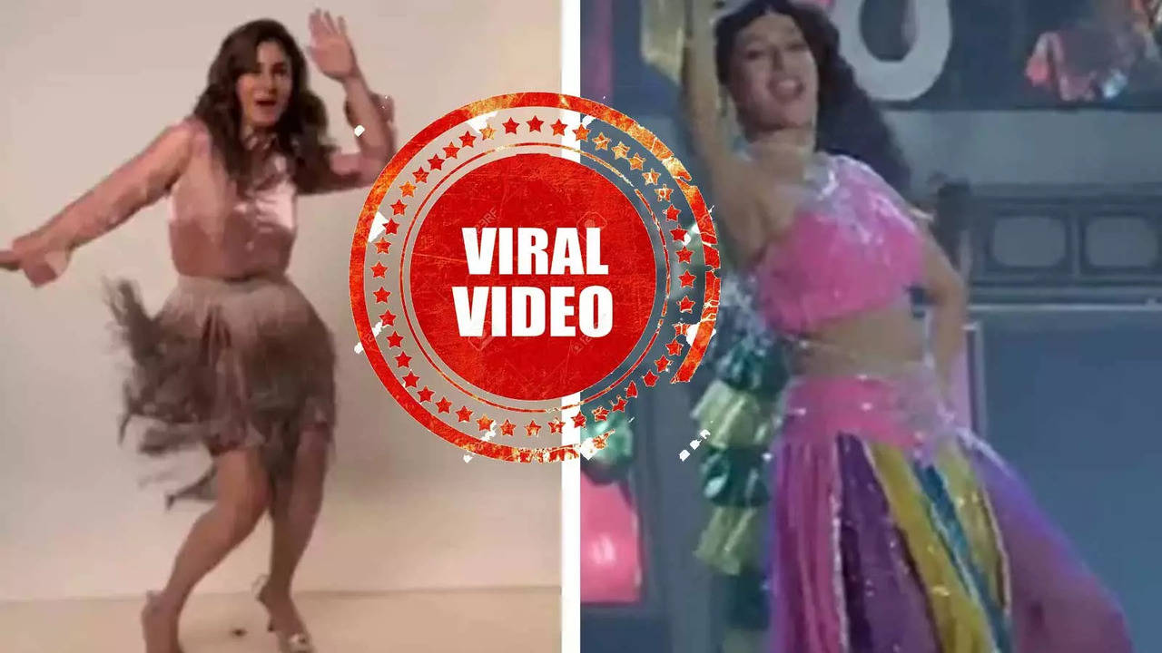 48-year-old Raveena Tandon dances to Madhuri Dixits ICONIC song Ek Do  Teen in THIS viral video- WATCH IT