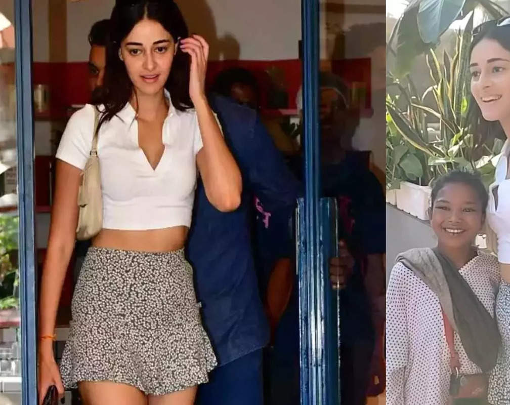 
Ananya Panday poses for a picture with an under-privileged kid; security guard stops her from touching the actress – Watch video
