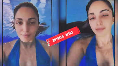 Hotness alert! Kiara Advani beats the heat in a pool, actress' look in BLUE swimwear goes viral