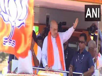 Karnataka assembly polls: Amit Shah holds roadshow in Tumkuru