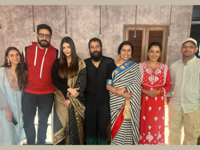 Rupali Ganguly attends Ponni Selvan 2 screening with Abhishek Bachchan, Aishwarya Rai Bachchan and the cast