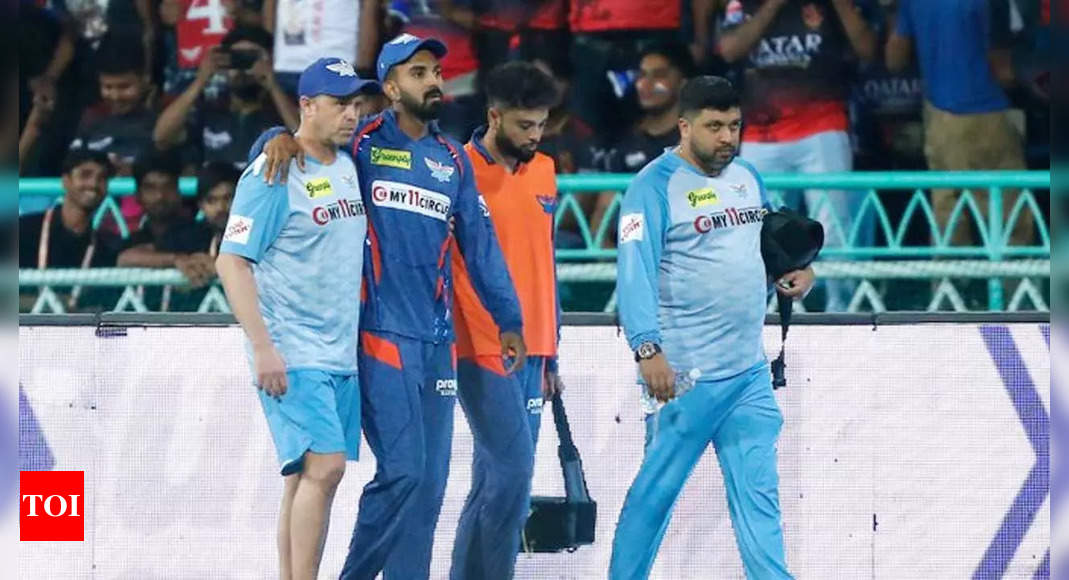 KL Rahul: IPL 2023: Lucknow Super Giants skipper KL Rahul suffers injury, leaves field in pain | Cricket News – Times of India