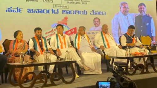Karnataka poll: Congress releases manifesto, vows 200 units of free electricity, monthly allowances for women heads, unemployed