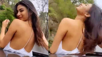 Mountains Calling! Mouni Roy stuns in a backless outfit, visits Buddhist Monastery