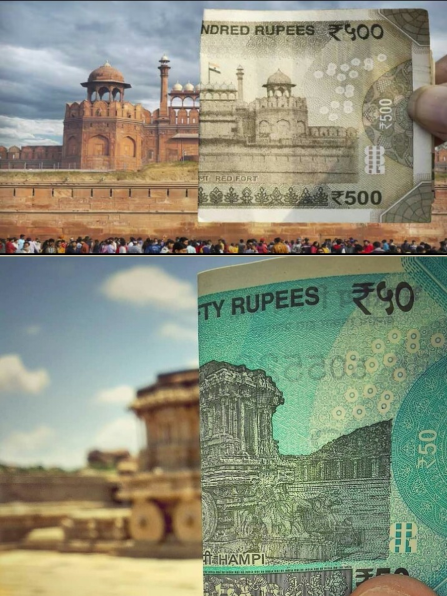 monuments-on-indian-currency-historical-monuments-and-events-printed
