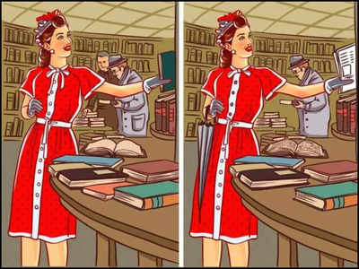 Spot the difference: Find 8 differences in this library picture in