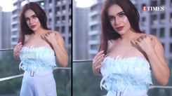 Nehhaa Malik looks dazzling in an off shoulder jumpsuit, fans call her, 'upcoming Bollywood heroine'