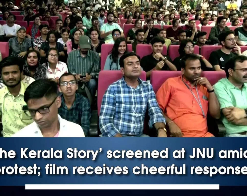 
‘The Kerala Story’ screened at JNU amid protest; film receives cheerful response
