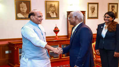 Rajnath Singh gifts patrol vessel, landing craft to Male, says ties 'truly special'
