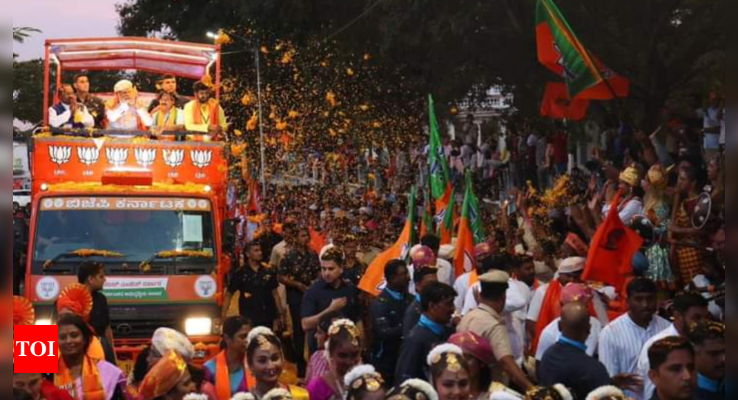 PM Modi to take out 36-kilometre roadshow in Bengaluru on Saturday | Karnataka Election News – Times of India