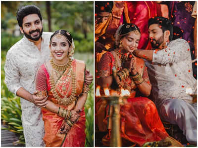 Nayika Nayakan fame Thejus and Malavika Krishnadas tie the knot - Times ...