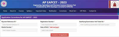 AP EAMCET 2023 application correction window opens on cets.apsche.ap.gov.in, how to edit