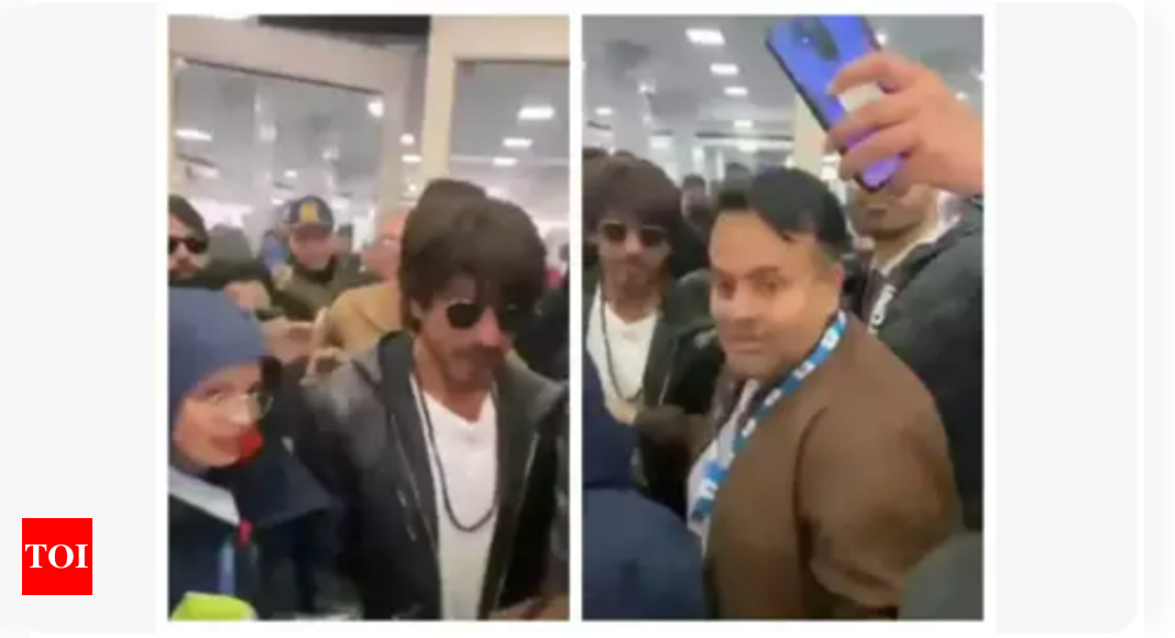 Fan who got turned down by Shah Rukh Khan at airport spotted again; this time trying to get clicked with Backstreet Boys | Hindi Movie News