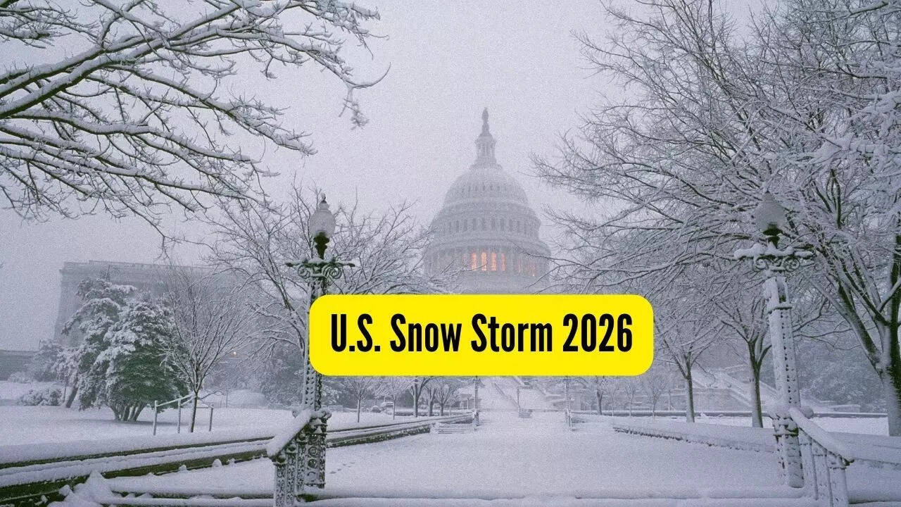 U.S. Snow Storm 2026: Mᴀss flight cancellations lead to travel disruptions;  emergency declared in 21 states; what travellers must know | - The Times of  India