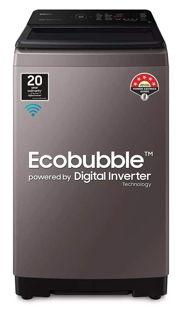 Samsung WA80BG4546BR/TL 8 Kg 5 Star Ecobubble Wi-Fi Inverter Fully ...