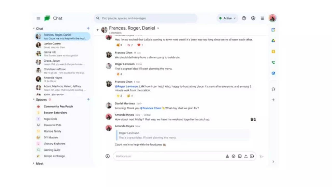 New Google Chat features: smart compose, message editing and more