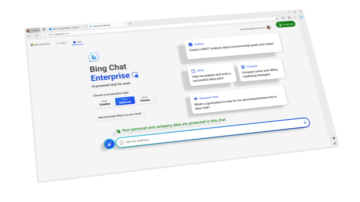 Microsoft’ Вот решение для компаний, запрещающих ChatGPT из-за безопасности и конфиденциальности»/></p> <p>За последние семь месяцев или около того произошел массовый всплеск использования генеративного ИИ отдельными лицами и организациями. Тем не менее, по-прежнему существуют опасения по поводу того, как данные используются чат-ботами с искусственным интеллектом, и компании по-разному их используют. Samsung, Apple, Goldman Sachs — это несколько компаний, которые ограничили использование ChatGPT и других инструментов искусственного интеллекта. Чтобы обеспечить безопасность компаний, Microsoft анонсировала безопасную версию своего чата Bing. </p> <p>Microsoft запустила новый Bing в феврале, и компания заявила, что услышала от многих корпоративных клиентов, которые хотят, чтобы их организации использовали новые инструменты искусственного интеллекта. Однако, по словам Microsoft, они обеспокоены тем, что данные их компаний не будут защищены. </p> <p><strong><strong>Bing Chat Enterprise: что получат пользователи</strong><br/></strong>По словам Microsoft, Bing Chat Enterprise предоставит организациям чат на основе ИИ для работы с коммерческой защитой данных. «То, что входит и выходит, остается защищенным, предоставляя коммерческим клиентам управляемый доступ к лучшим ответам, большей эффективности и новым способам творчества», — говорится в сообщении компании в блоге. Организации, которые хотят внедрить ИИ, хотят быть уверены, что их данные защищены. «Благодаря Bing Chat Enterprise пользовательские и бизнес-данные защищены и не будут утекать за пределы организации. Данные чата не сохраняются, и у Microsoft нет прямого доступа — это означает, что никто не может просматривать ваши данные», — заявили в Microsoft. </p> <p>Кроме того, никакие данные не используются для обучения моделей. «Исследуя отраслевые идеи, анализируя данные или ища вдохновения, Bing Chat Enterprise предоставляет людям доступ к лучшим ответам, большей эффективности и новым способам творчества», — заявили в Microsoft.</p> <p>Bing Chat Enterprise начнет работать доступна сегодня в предварительной версии для организаций, имеющих лицензии на Microsoft 365 E5, E3, Business Premium и Business Standard без дополнительной платы. Microsoft заявила, что в будущем Bing Chat Enterprise будет доступна в виде отдельной подписки по цене 5 долларов США на пользователя в месяц.</p> <p></p> </div><!-- .entry-content --> </article><!-- #post-## --> <nav class=