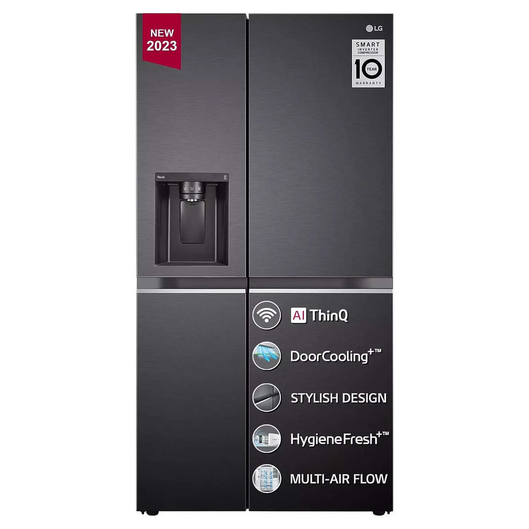 Compare LG Side by Side 635 Litres 2 Star Refrigerator GLL257CMCX vs