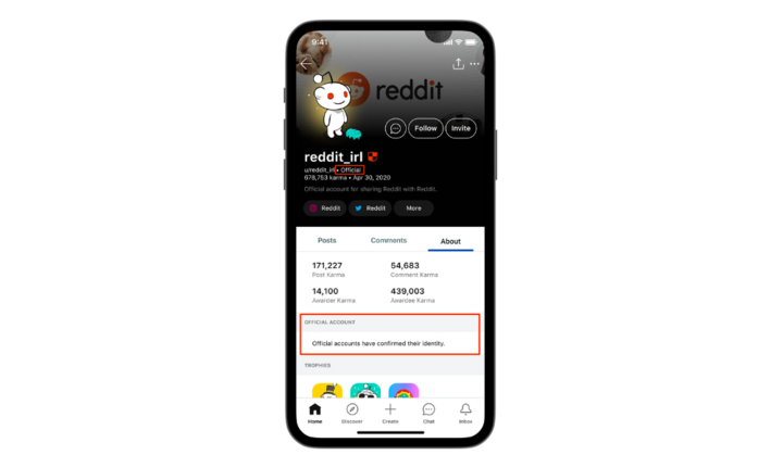 Reddit tests a verification mark for officials among other accessibility features