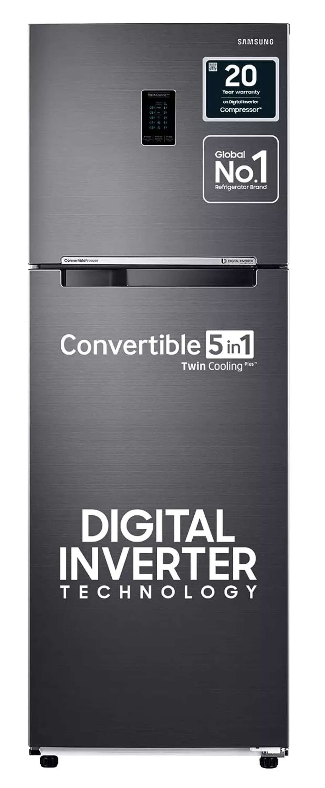 Samsung Double Door 322 Litres 3 Star Refrigerator RT37C4523BX/HL ...