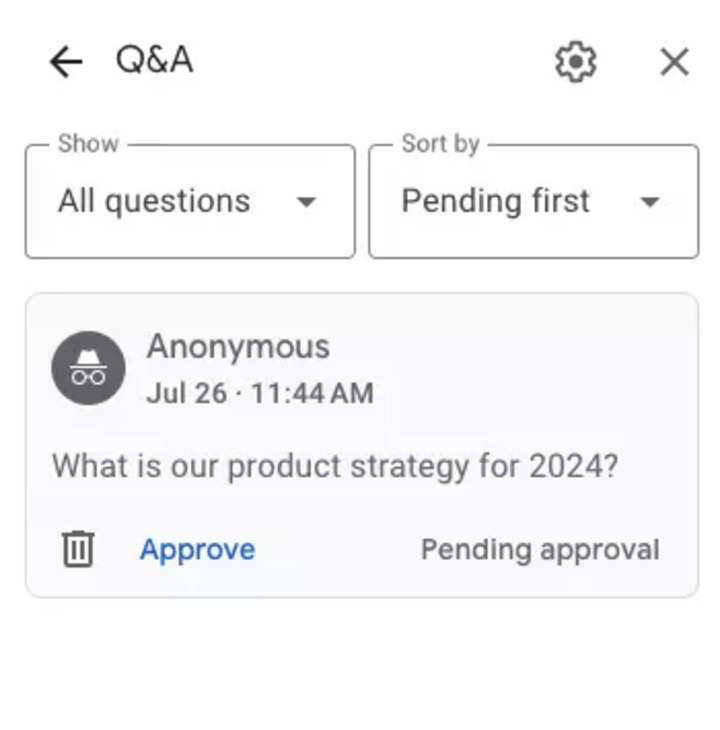 Google starts rolling out Q&A moderation in Meet