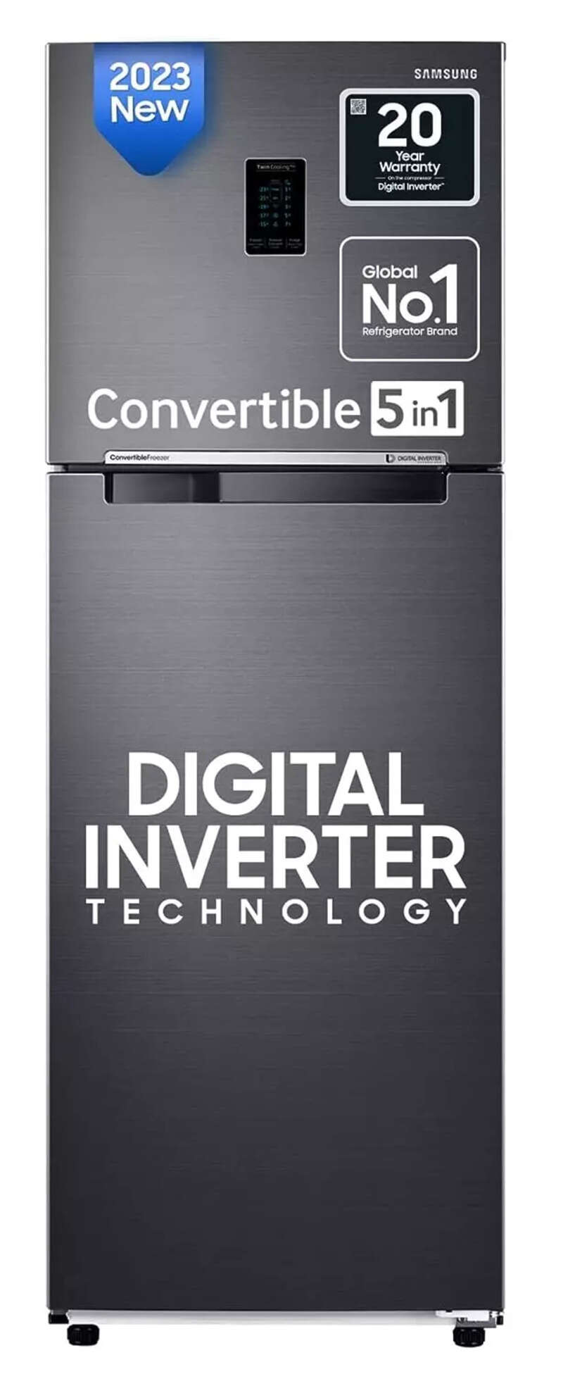 Samsung Double Door 301 Litres 3 Star Refrigerator RT34C4523B1/HL